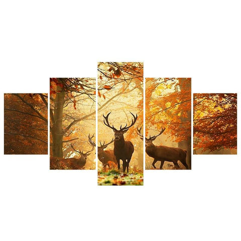 Image of Elk with Fall Colors