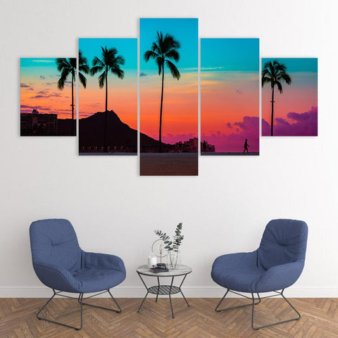 Image of Tropical Sunset Silhouette