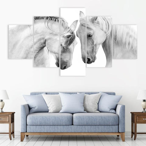 Image of Two White Horses