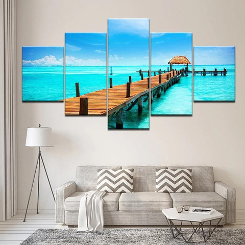 Image of Bright Blue Walkway