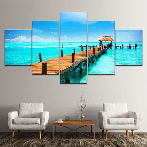 Image of Bright Blue Walkway