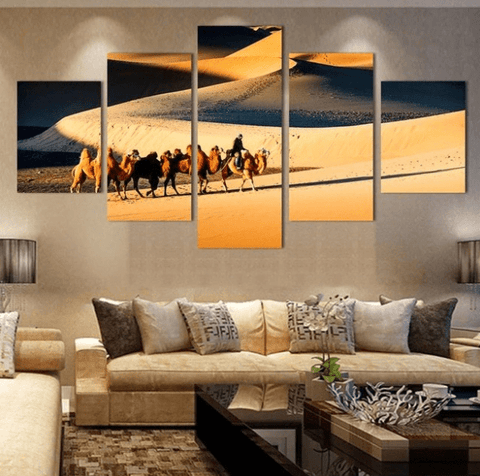 Image of Camels in the Desert