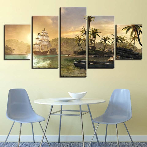 Image of Pirate Ship at Sunset