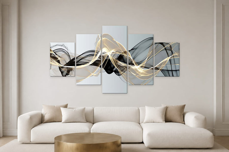 Gold and Black Wave