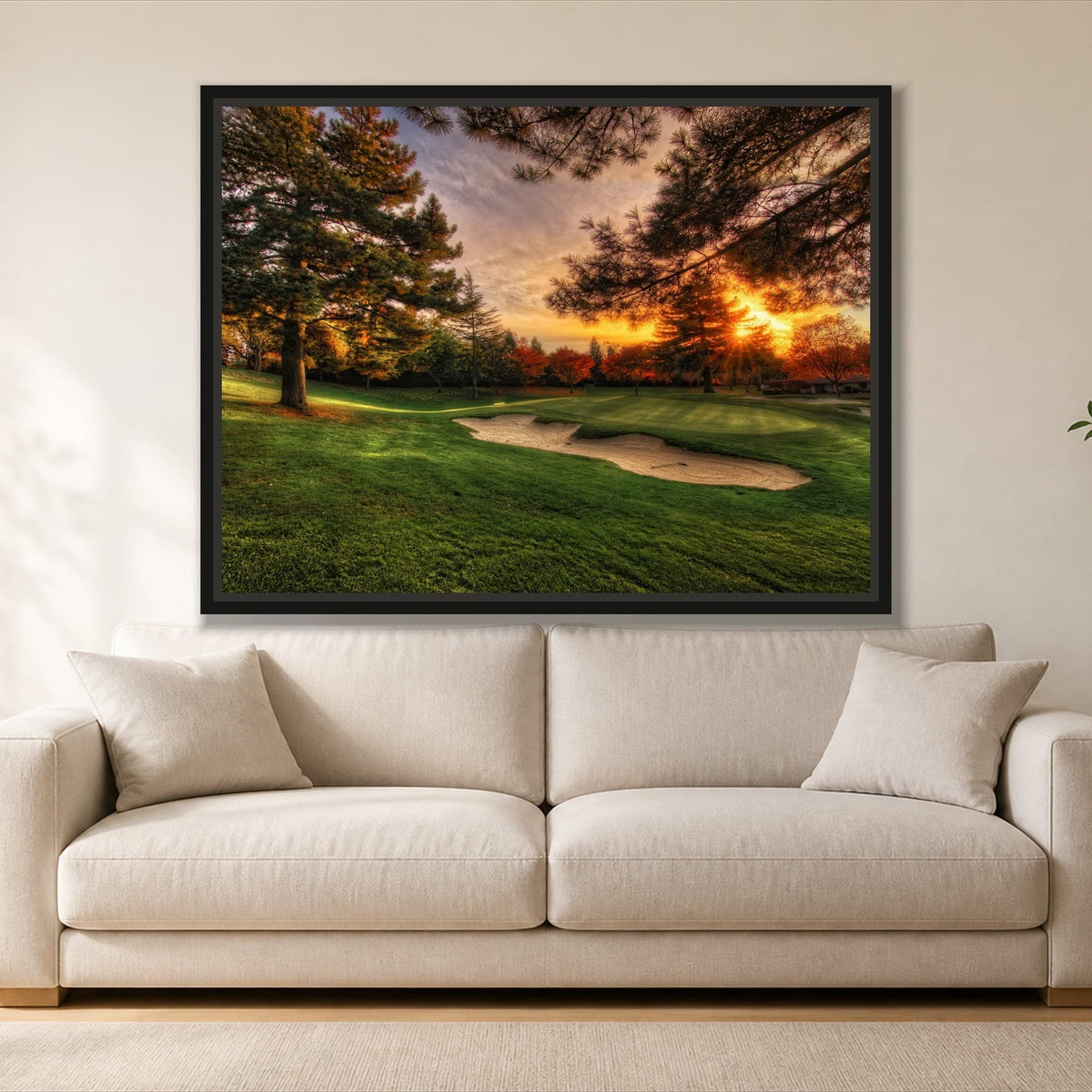 Golf Course Sunset - Single Panel