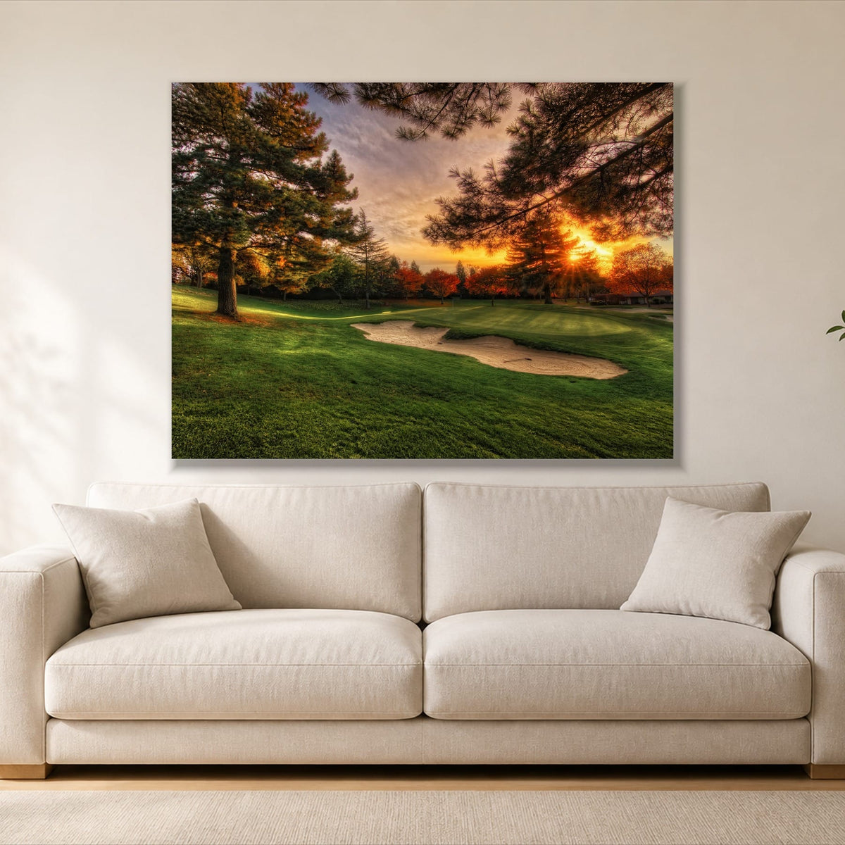 Golf Course Sunset - Single Panel