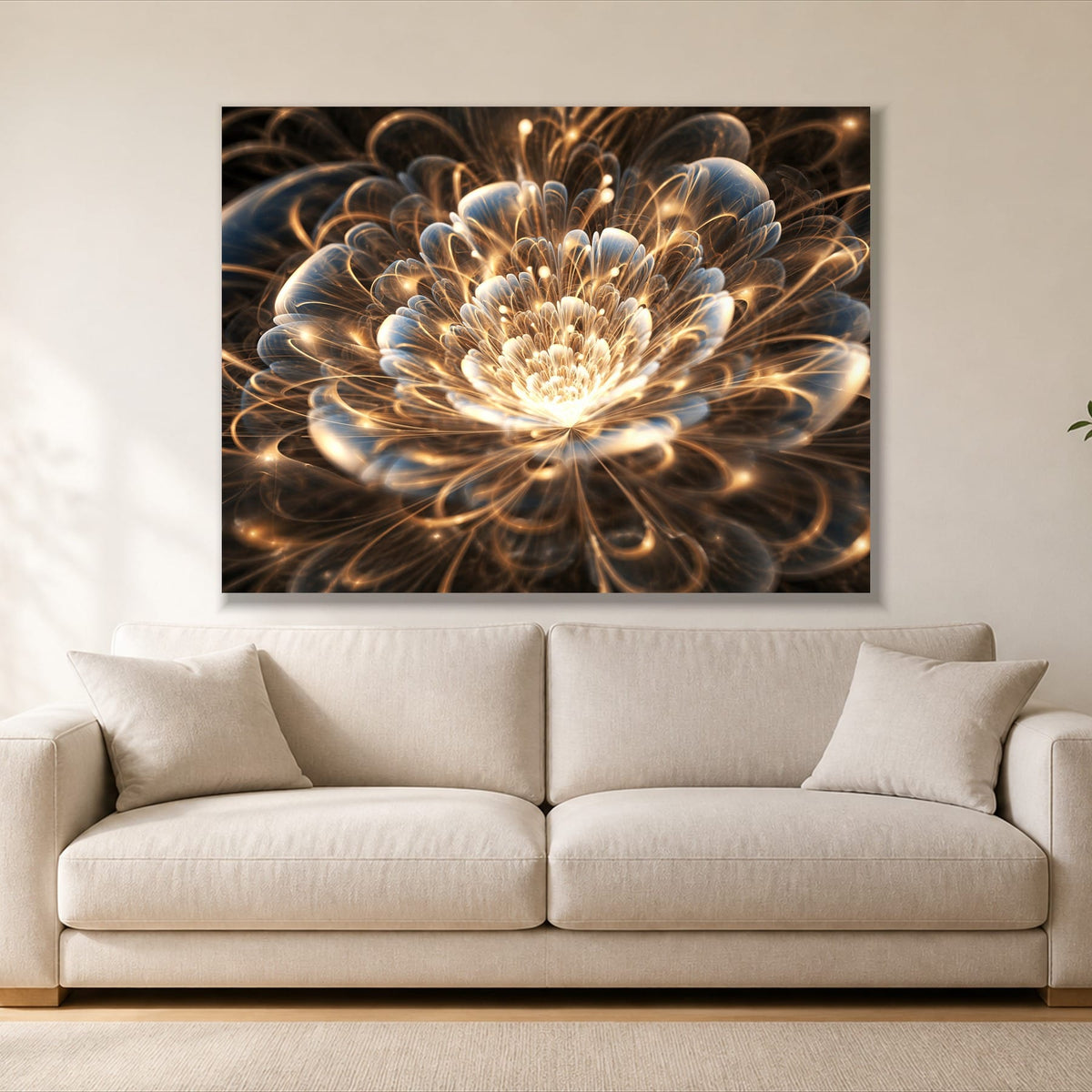 Glowing Flower - Single Panel