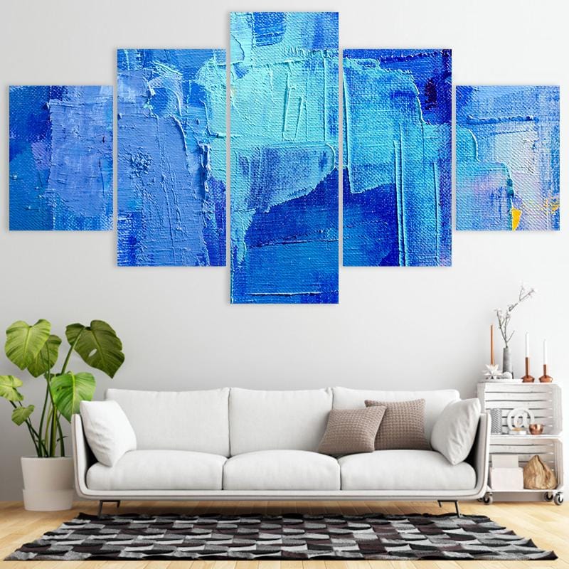 Bright Blue Abstract Paint