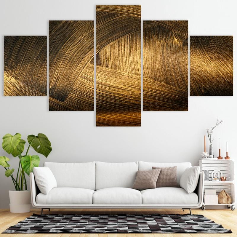 Gold Paint Strokes