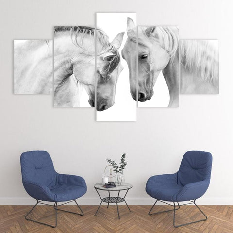 Image of Two White Horses