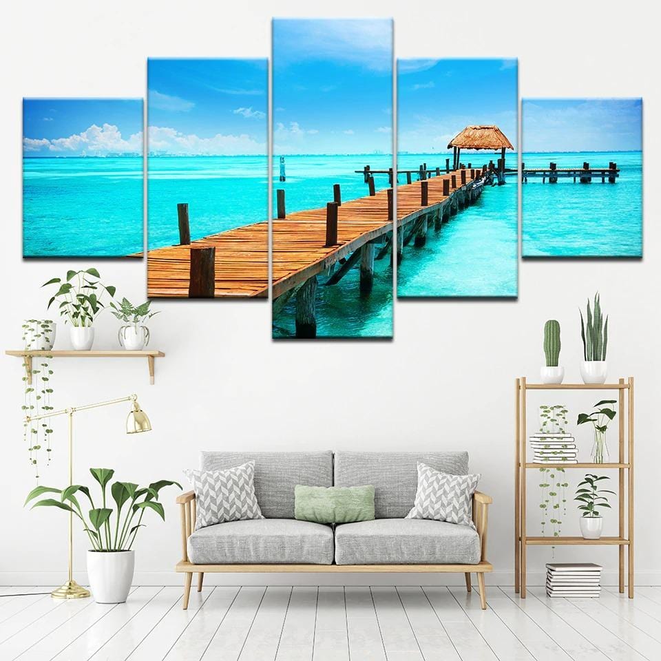 Bright Blue Walkway