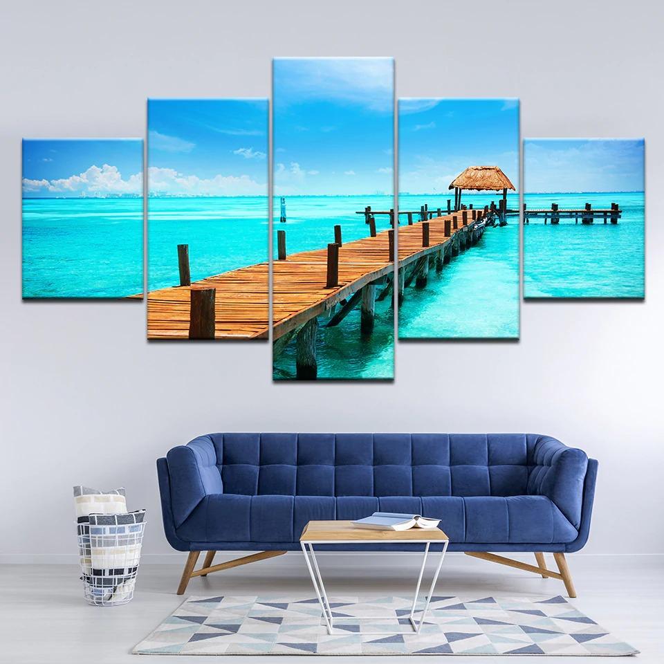 Bright Blue Walkway