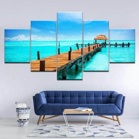 Image of Bright Blue Walkway