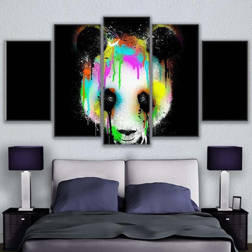 Colorful Panda Head