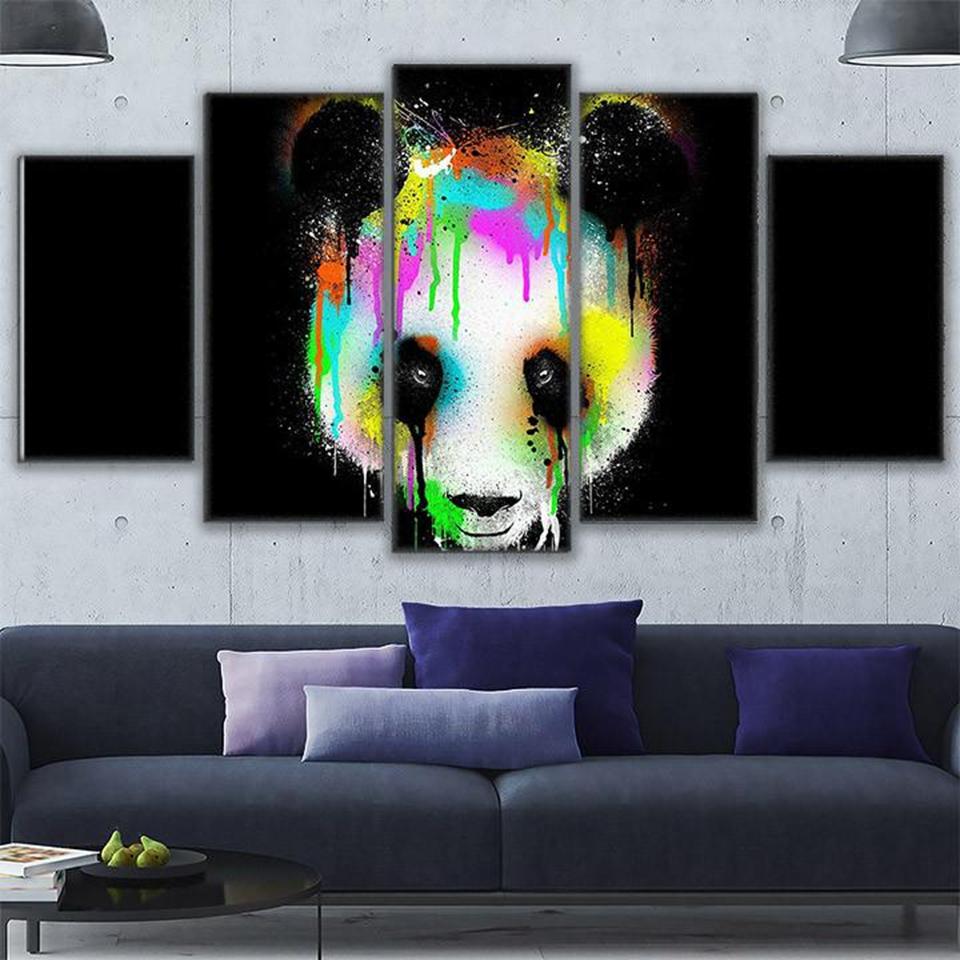 Colorful Panda Head