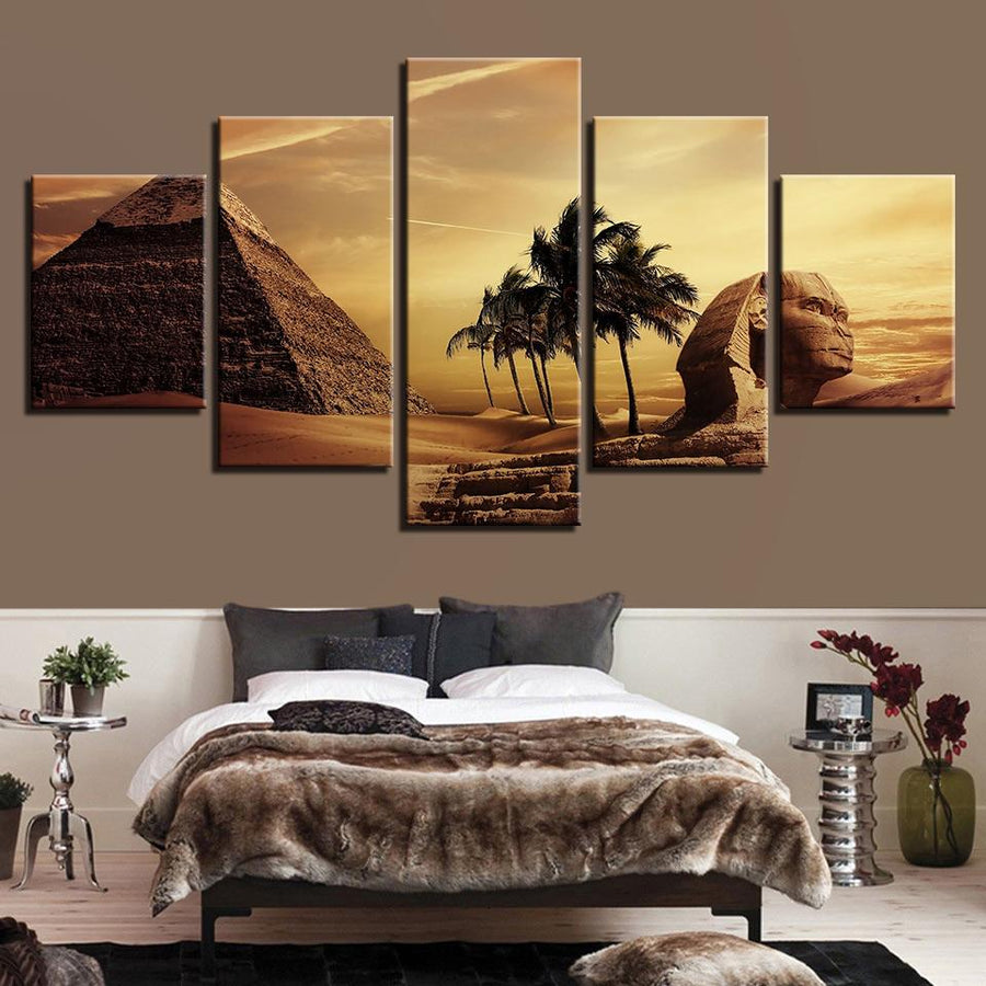 Egyptian Pyramid and Sphinx