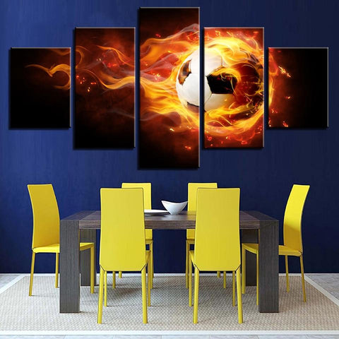 Image of Football on Fire