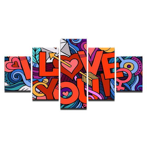 Image of I Love You Abstract