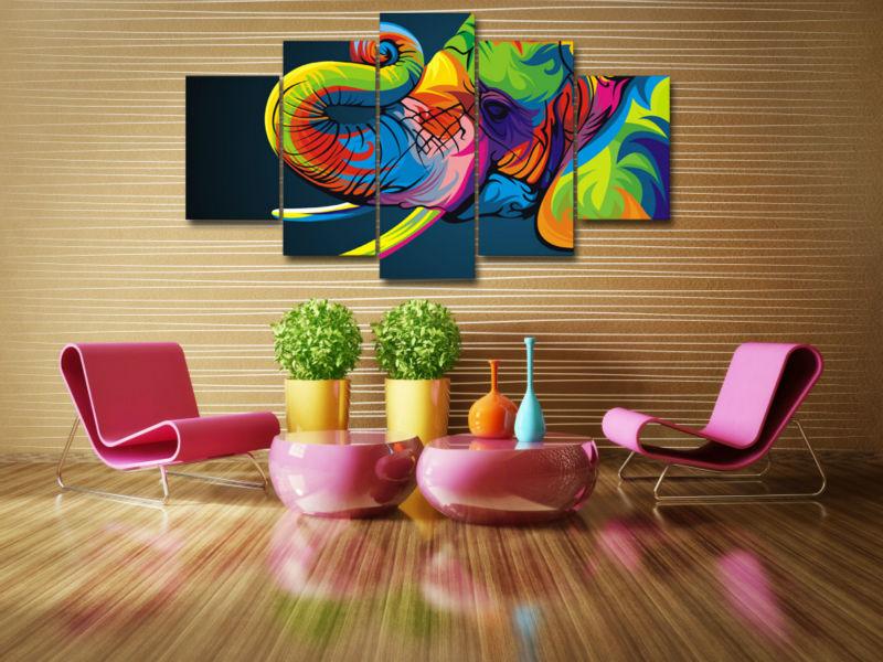 Rainbow-colored Elephant