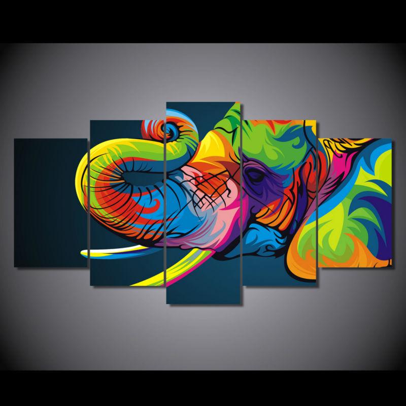 Rainbow-colored Elephant