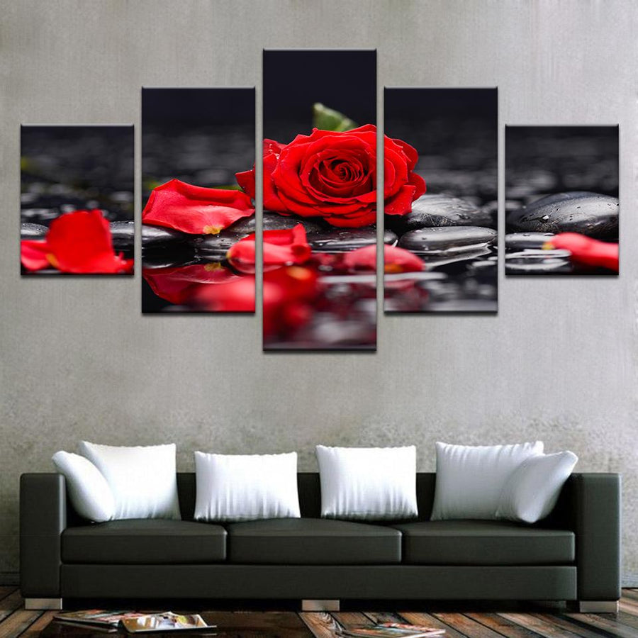Red Rose on Stone